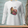 Mermaid and lobster with text "THE BAR WAS LOW" on a white long-sleeve shirt.