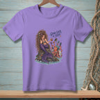 Mermaid and octopus with styling tools, "Good Luck In There" text.