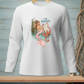 Mermaid with octopus holding "I've prioritized" list on a long sleeve shirt.