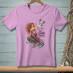 Mermaid sitting on a rock with a seagull and text that reads "GO SQUAWK YOURSELF."