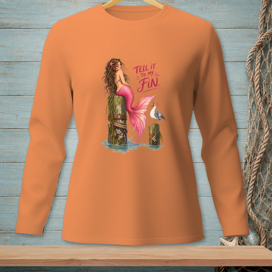 Tell My Fin ~ Comfort Colors Premium Long Sleeve T-Shirt