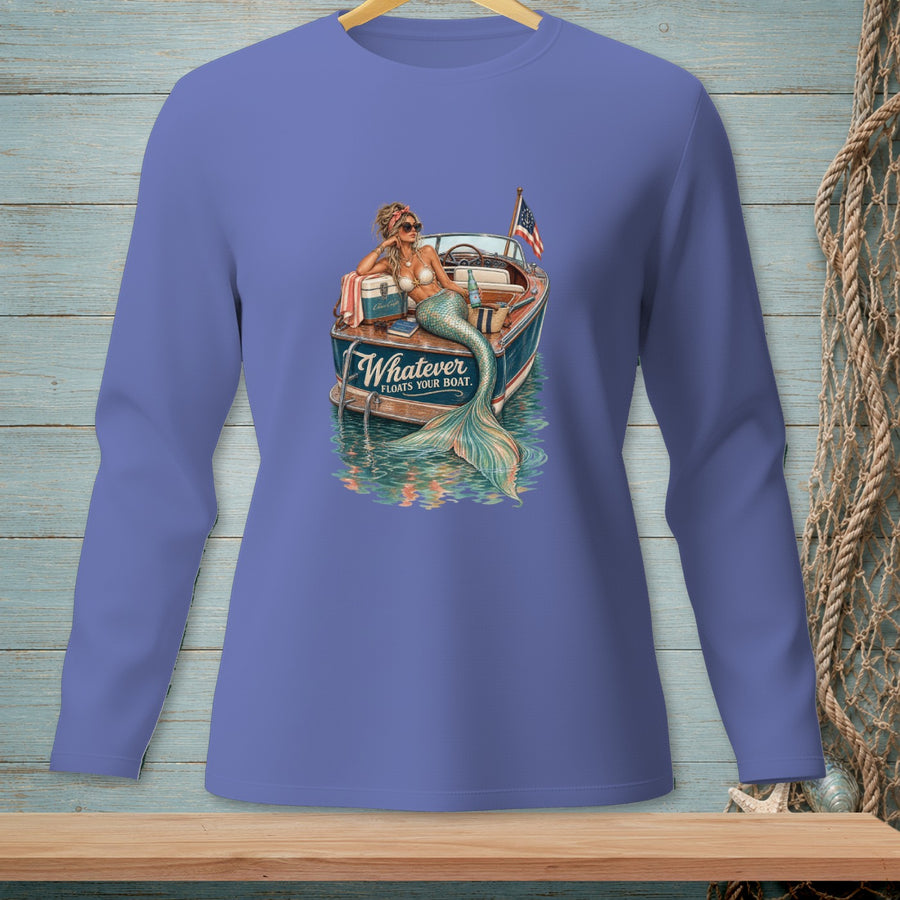 Whatever Floats Your Speedboat ~ Comfort Colors Premium Long Sleeve T-Shirt