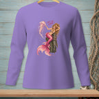 Mermaid with pink tail touching a jellyfish, text reads "NOT THE HAIR."