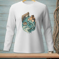 Illustration of a mermaid relaxing on a dock, with text "Share the Water".