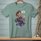 Mermaid with a drink says "I already am." Crab says "Be the bigger person."