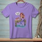Mermaid and crab on a pier with text "Put that anywhere else".