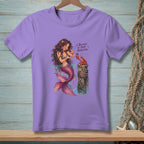 Mermaid with lobster on post, text "I BELIEVE IN YOUR POTENTIAL."