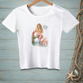 White t-shirt with mermaid, lobster, cocktail, and text "WE'VE DISCUSSED THIS."