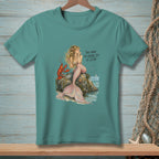 Mermaid with lobster on rock, text "YOU HAVE THE ENTIRE SEA TO LEAVE."