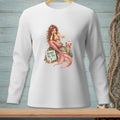Illustration of mermaid sitting on rock with sign reading "Blame the Tail."