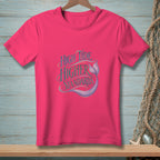 Pink t-shirt with "High Tide Higher Standards" and a mermaid tail design.
