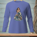 Long sleeve shirt with mermaid, crab, and "Attitude Problem" text.