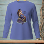 Mermaid with drink and crab on rock, text "MAKE BETTER CHOICES".
