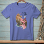 Mermaid pouring champagne for a lobster, with text "You keep saying that like it's bad."