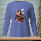 Mermaid holding champagne, with crab and text "Too Much".