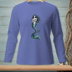 Long-sleeve shirt with a mermaid graphic and "ABSOLUTELY NOT." text.