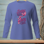 Long sleeve shirt with mermaid tail graphic and text "Sassy by Nature, Salty by Choice."