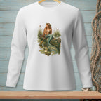 Mermaid in canoe with paddle, lily pads, and text "Taking The Scenic Route".
