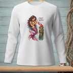 Mermaid with lobster on a post, text reads "I BELIEVE IN YOUR POTENTIAL."