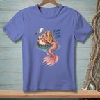 T-shirt with a mermaid and seagull on a buoy, text "Know Your Lane".