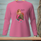 Pink long-sleeved shirt featuring a mermaid and lobster with text "That's Nice. What Else?".