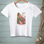 Mermaid and seagull graphic with text "YOU'RE A LITTLE LATE."