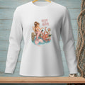White long-sleeve shirt with mermaid and octopus illustration reading "Read the Room."