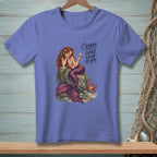 Mermaid on rock with crab and cocktail, text "Crabby Looks Good On You".