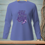 Purple long-sleeve shirt with "I have a tail and an attitude" text and mermaid tail graphic.
