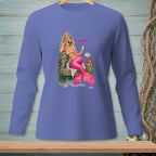 Mermaid with pink tail and champagne, "Prove it" text.
