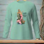 Mermaid and crab graphic with text "Crabby Isn't A Personality, Kevin."