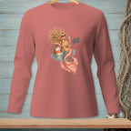 Mermaid with sunglasses and a drink next to a buoy, text reads "Good Pour."