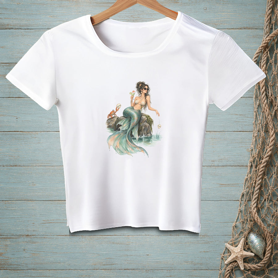 Zero Fins, Full Glass ~ Crop Top