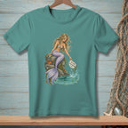 Mermaid sitting on a rock, holding sign that says "Fix Your Expectations".
