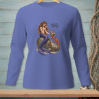 Mermaid and lobster on rocks with daisies, "QUALITY CONTROL" text.