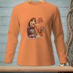 Mermaid with lobster and flowers, text "Let's Finish The Job."