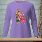 Purple long-sleeve shirt with a mermaid graphic and text "PROVE IT."