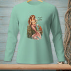 Mermaid with lobster on dock, text "AT LEAST IT'S USEFUL."