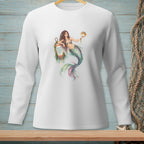 Mermaid with pufferfish and buoy reading "Good Vibes Only".