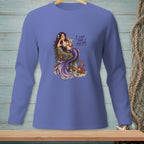 Mermaid sitting on a rock with a drink and a crab, text "I LOVE THAT FOR YOU".
