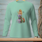 Mint long-sleeve shirt with mermaid, lobster, and "That All?" text design.