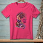 Pink t-shirt with mermaid graphic and text "Mermaid Hair Day".