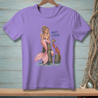 Illustration of mermaid and lobster on wooden posts with text "That's a choice."