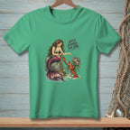 Mermaid and lobster with flowers graphic, "Let's Finish The Job" text.