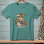 Mermaid on a pier points to a lobster in the water, with text "You Forgot Something."