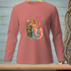 Mermaid with cocktail and crab on post, text "ABSOLUTELY NOT" and "ACT YOUR AGE".