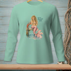 Mermaid and lobster on dock, with text "WE'VE DISCUSSED THIS."
