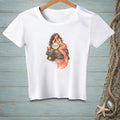 White t-shirt with mermaid illustration holding "Thank You For Noticing" sign.