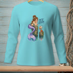 Mermaid sitting on a post, looking at a crab with a message, text says "Now You've Have My Attention."