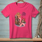 Mermaid on dock with crab and text "Stay Crabby, My Friend."